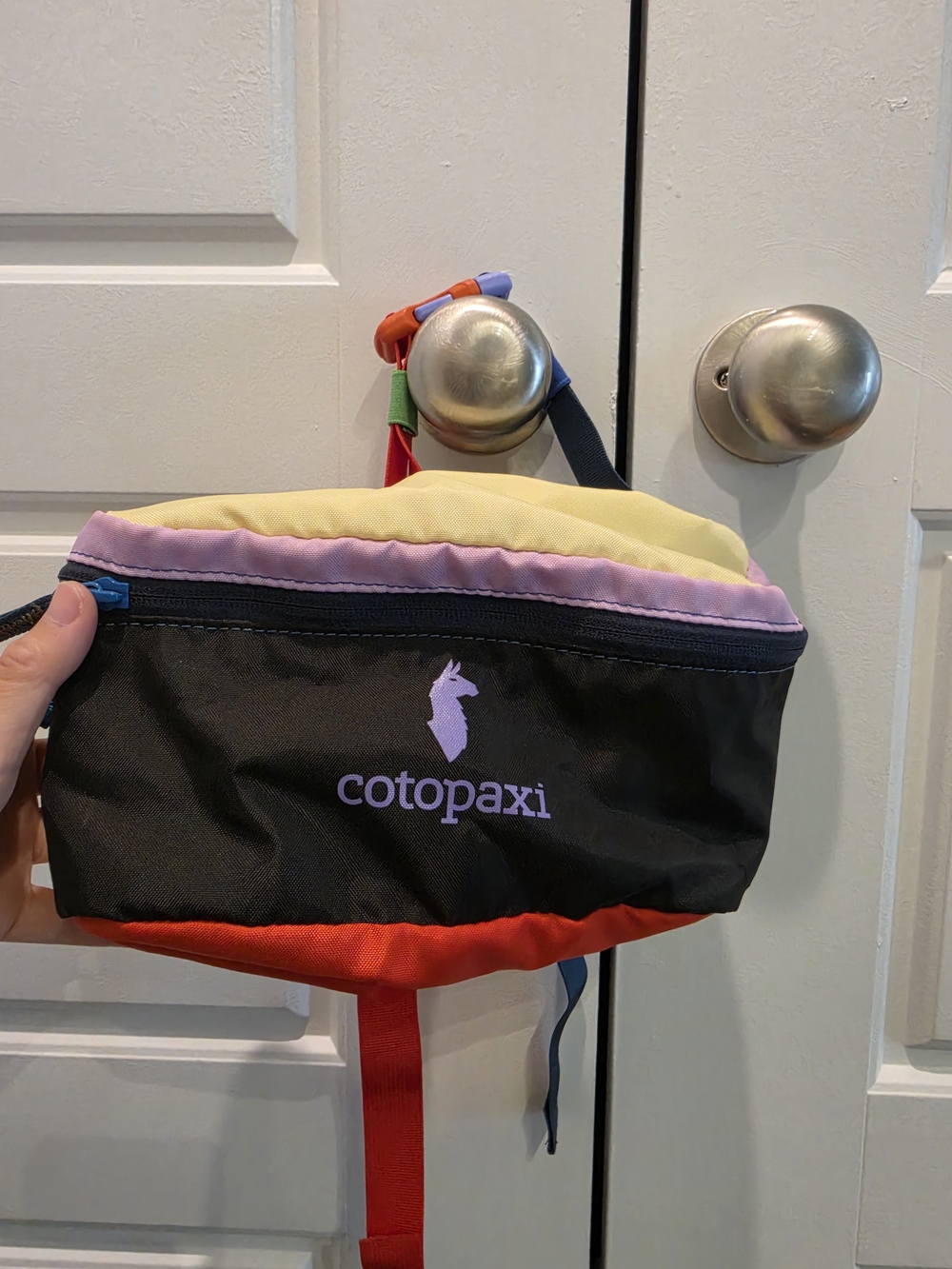 cotopaxi colorblock mini waist bag